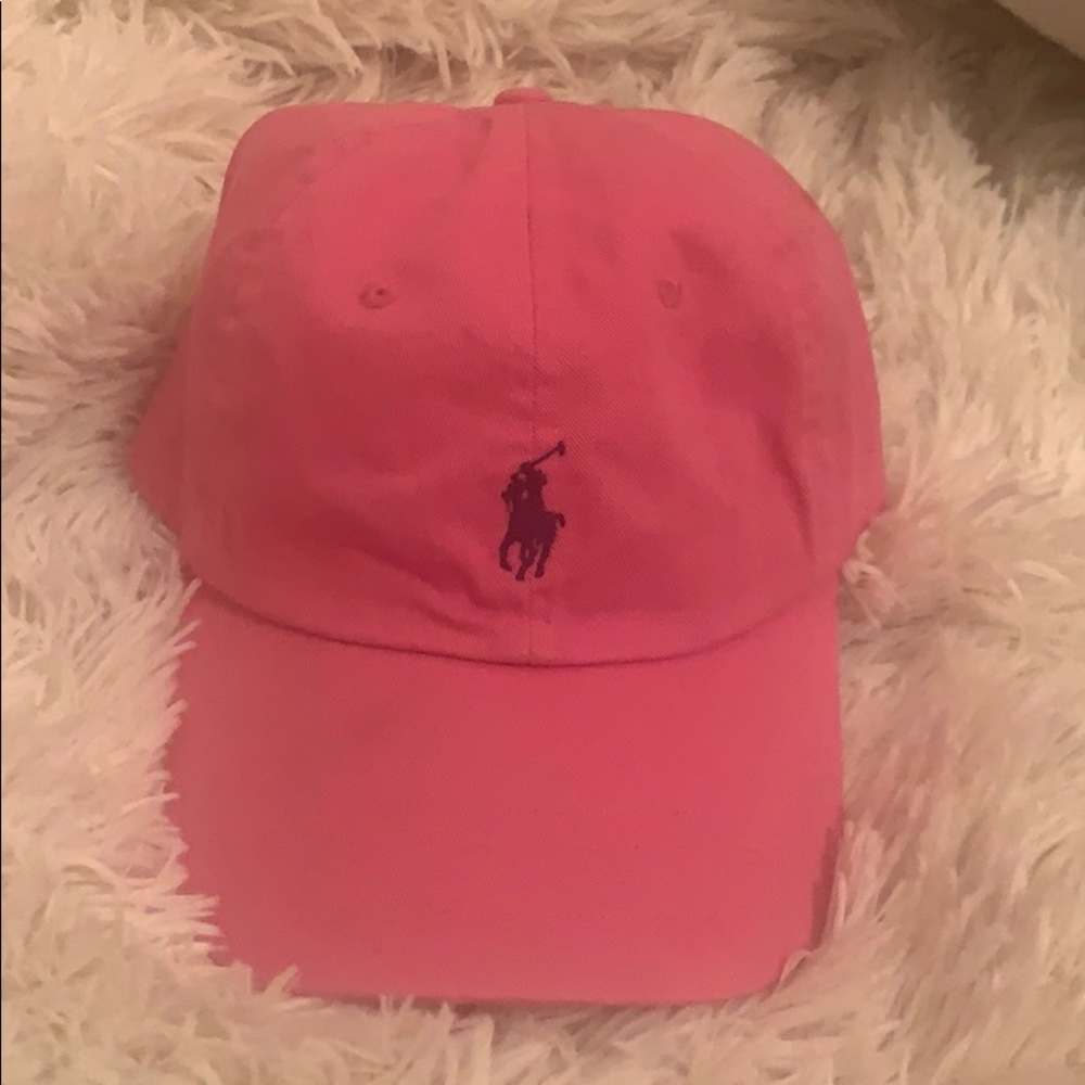 Pink polo hat